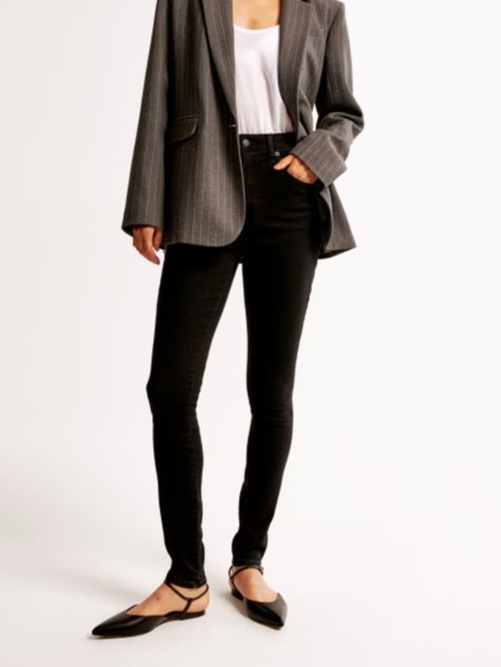 Abercrombie & Fitch Simone High Rise Super Skinny Jean in Black 28/6L